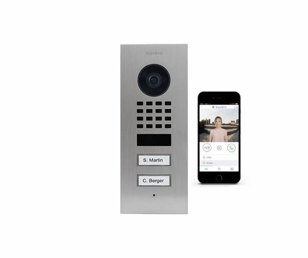 Grote foto doorbird ip intercom d1102v rvs inbouw d1102v rvs 316 v4a zoutbestendig inbouw audio tv en foto videobewakingsapparatuur