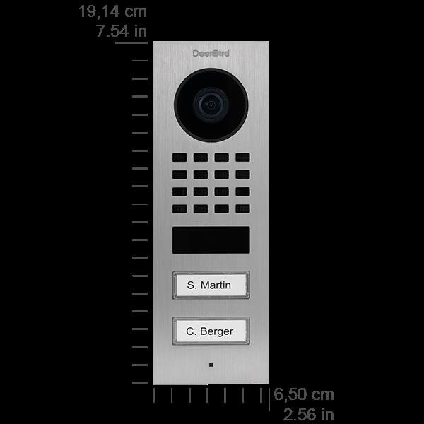 Grote foto doorbird ip intercom d1102v opbouw d1102v rvs 304 v2a opbouw audio tv en foto professionele video apparatuur