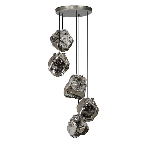 Grote foto hanglamp little rock chroom getrapt 5l huis en inrichting overige