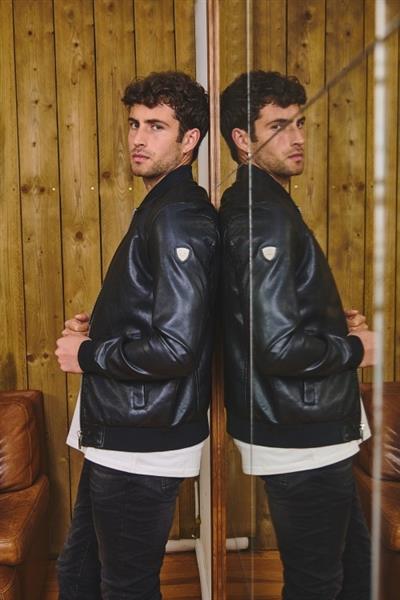 Grote foto imitatieleren jacket 5020 black kleding heren jassen zomer