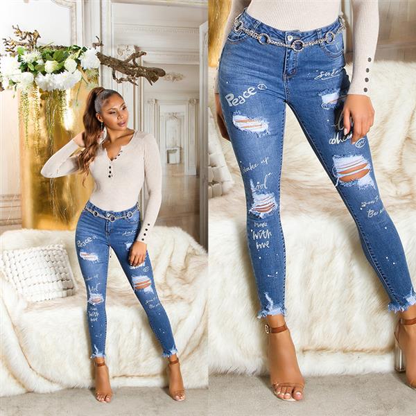 Grote foto push up jeans met hoge taille grijs kleding dames spijkerbroeken en jeans