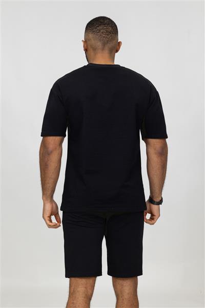 Grote foto icon t shirt and short tx916 black kleding heren spijkerbroeken en jeans
