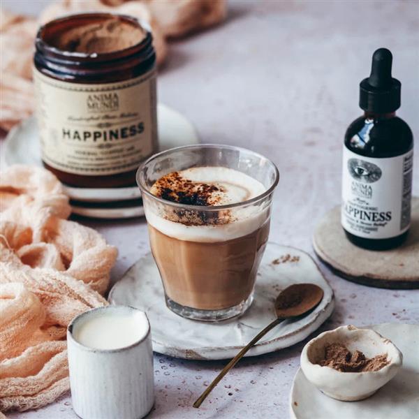 Grote foto happiness powder herbal coffee with mood boosters beauty en gezondheid lichaamsverzorging