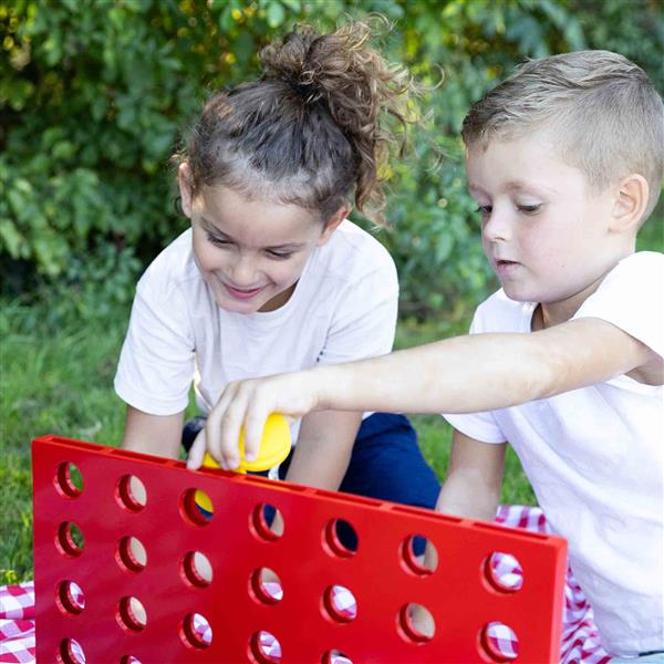 Grote foto ses houten vier op rij xxl kinderen en baby overige