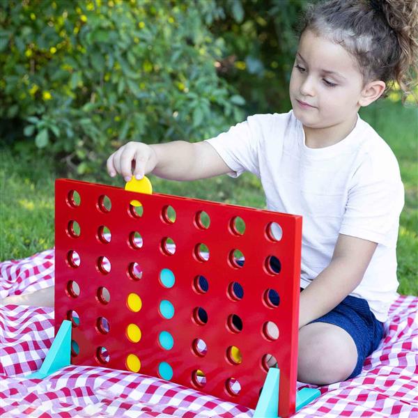 Grote foto ses houten vier op rij xxl kinderen en baby overige