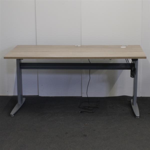 Grote foto elektrisch zit sta bureau zilvergrijs midden eiken b160 x d80 huis en inrichting stoelen
