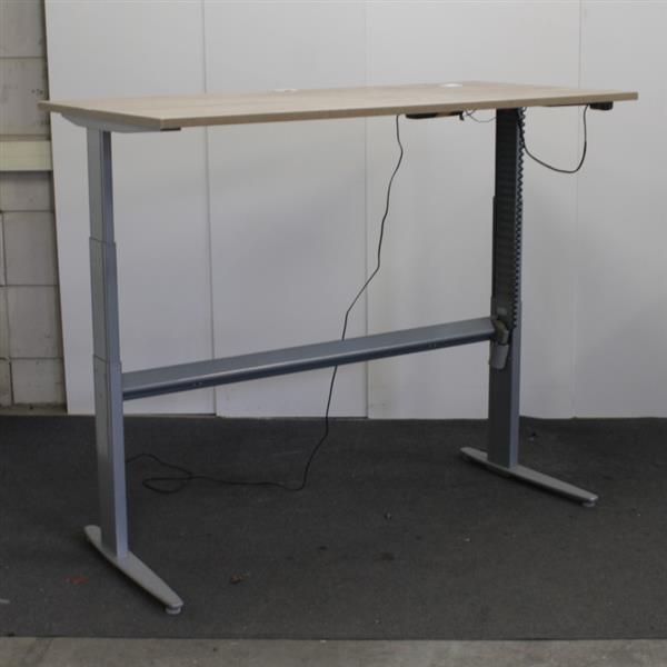 Grote foto elektrisch zit sta bureau zilvergrijs midden eiken b160 x d80 huis en inrichting stoelen