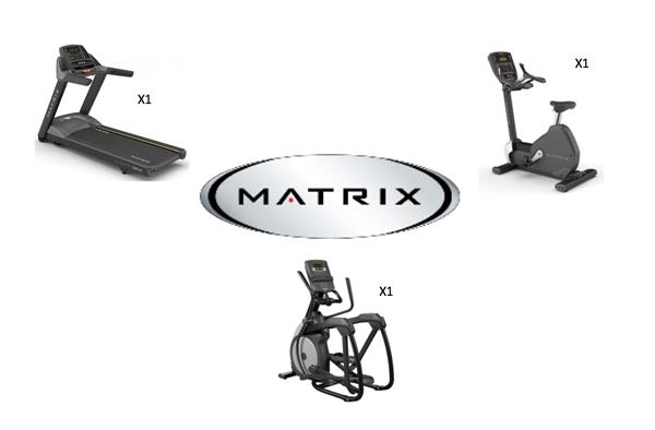 Grote foto matrix cardio set loopband t3x upright bike crosstrainer elliptical sport en fitness fitness