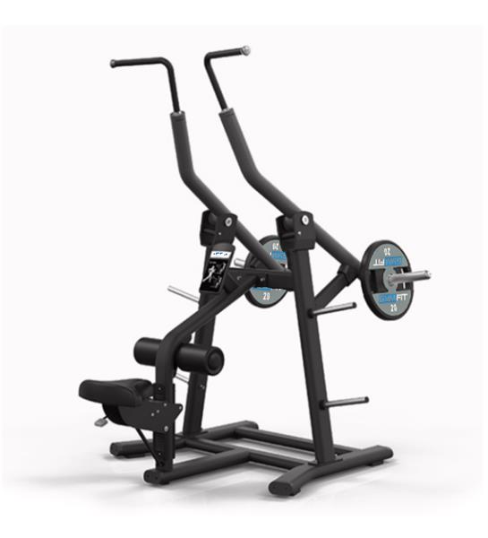 Grote foto gymfit pulldown xtreme line plate loaded series sport en fitness fitness