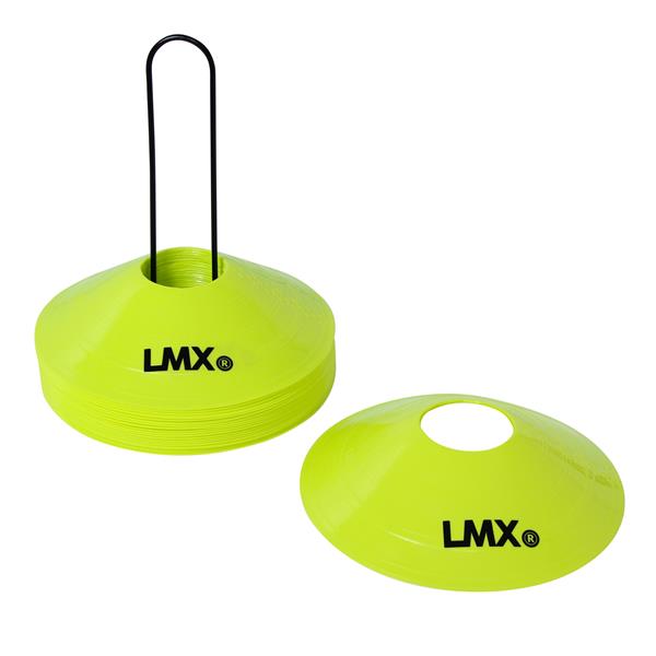 Grote foto lmx1275 lmx. cones. 20 pcs with rack yellow sport en fitness fitness