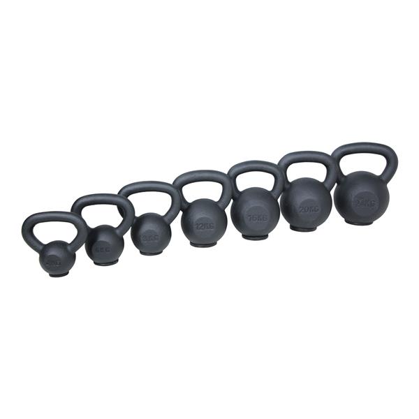 Grote foto lmx90 cast iron kettlebell with rubber foot 4kg 24kg sport en fitness fitness