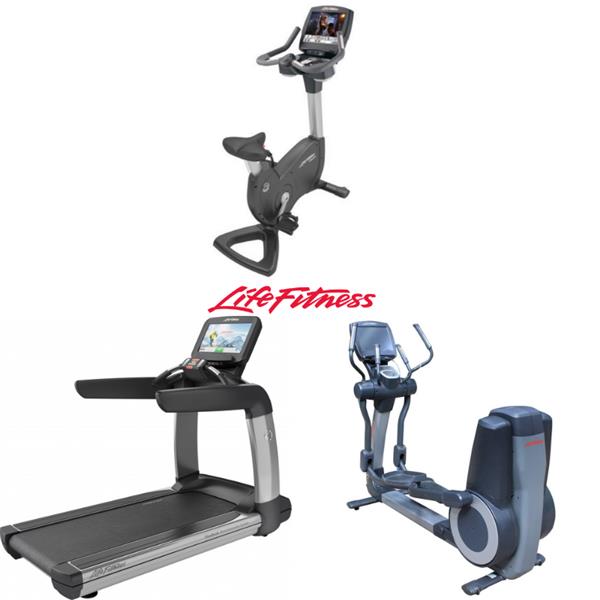 Grote foto life fitness cardio set loopband crosstrainer fiets lease sport en fitness fitness