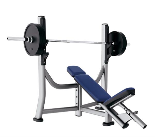 Grote foto life fitness signature olympic incline bench chest press bench press sport en fitness fitness