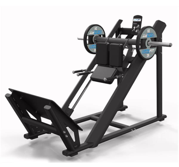 Grote foto gymfit lineair hack squat xtreme line plate loaded series sport en fitness fitness