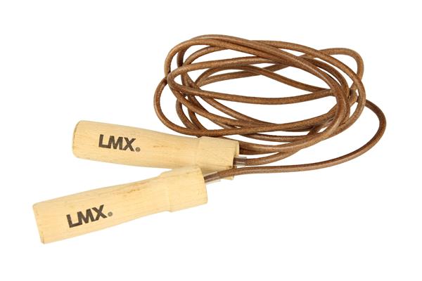 Grote foto lmx1290 lmx. leather jump rope with bearing sport en fitness fitness