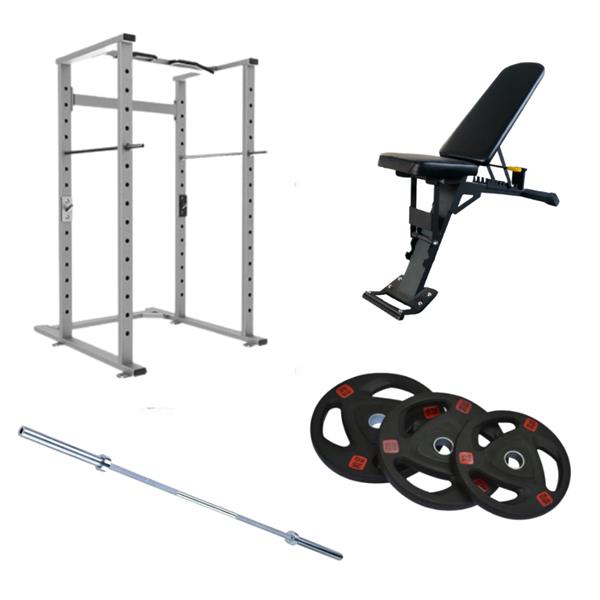 Grote foto gymfit volledig home gym pakket power cage adjustable bench gewichten sport en fitness fitness