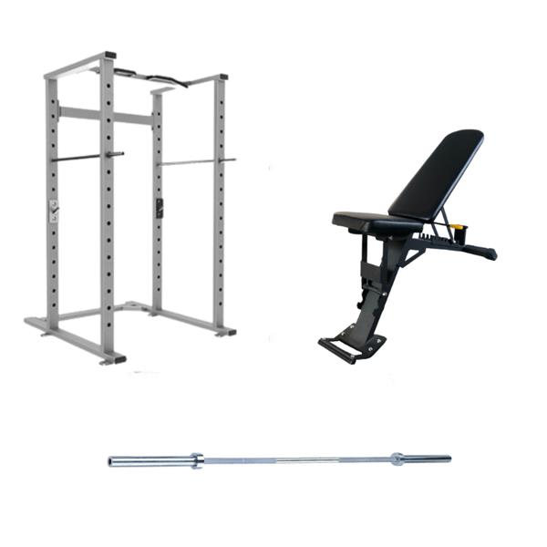 Grote foto gymfit volledig home gym pakket power cage adjustable bench sport en fitness fitness