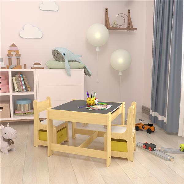 Grote foto en.casa kindertafel irixoa met 2 stoelen meerkleurig huis en inrichting overige
