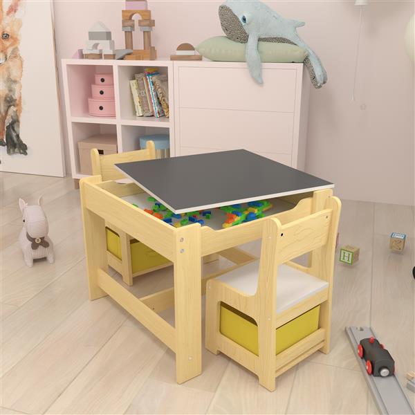 Grote foto en.casa kindertafel irixoa met 2 stoelen meerkleurig huis en inrichting overige