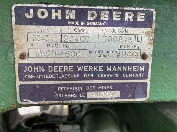 Grote foto john deere 2040 agrarisch tractoren