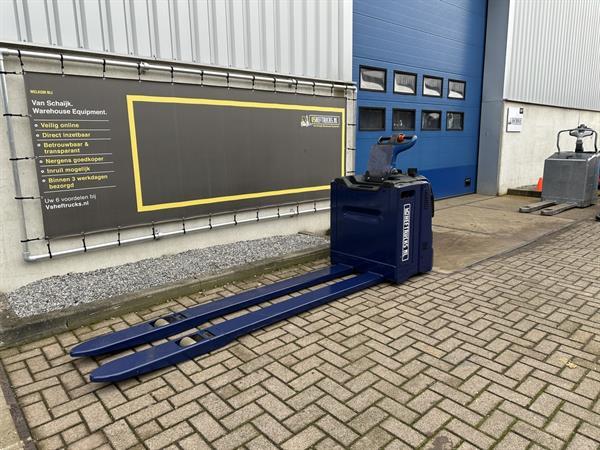 Grote foto vs 21562 elektrische palletwagen linde lange lepels 2400mm doe het zelf en verbouw hefwerktuigen