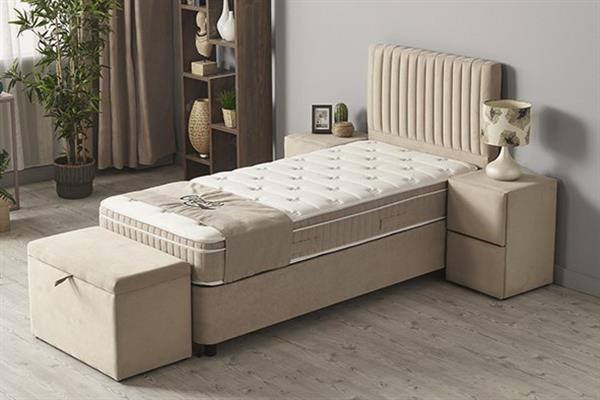 Grote foto cindy 1 persoons opbergbed beige beds supply huis en inrichting bedden