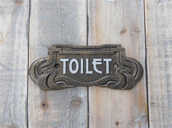 Grote foto bord toilet teken van het toilet gemaakt van gietijzer toilet teken in art nouveau stijl doe het zelf en verbouw materialen en producten