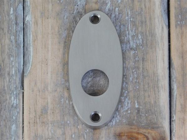 Grote foto rozet mat nikkel ovaal voor deurklink of deurknop doe het zelf en verbouw materialen en producten