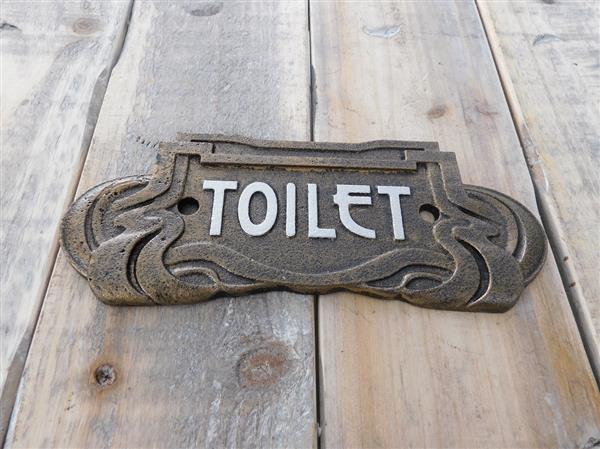 Grote foto bord toilet teken van het toilet gemaakt van gietijzer toilet teken in art nouveau stijl doe het zelf en verbouw materialen en producten