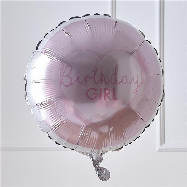 Grote foto birthday girl helium ballon leeg 43cm verzamelen overige verzamelingen