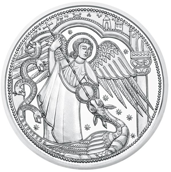 Grote foto oostenrijk 10 euro 2017 engel michael zilver proof gekleurd verzamelen munten overige