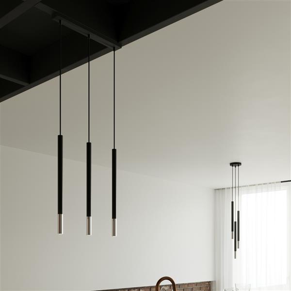 Grote foto plafondlamp mozaica 3l zwart chroom hanglamp met 3x g9 fitting ip20 230v huis en inrichting overige