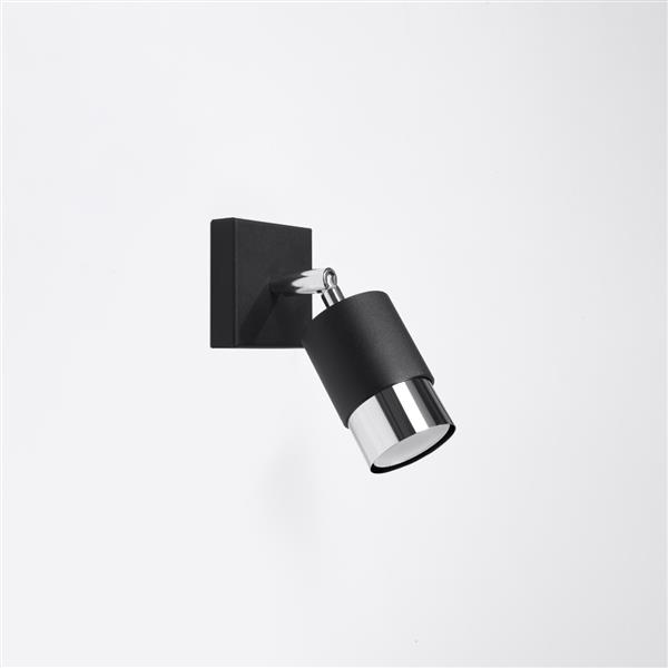 Grote foto muurlamp nero zwart chroom 1x gu10 fitting ip20 230v huis en inrichting overige