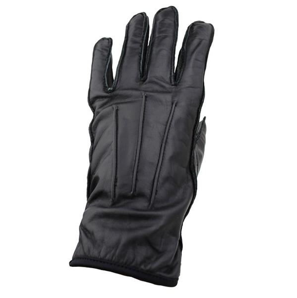 Grote foto zwarte ongevoerde leren handschoenen motoren kleding