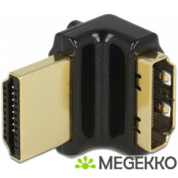 Grote foto delock 65663 adapter high speed hdmi with ethernet hdmi a female hdmi a male 4k haaks zwart computers en software overige computers en software