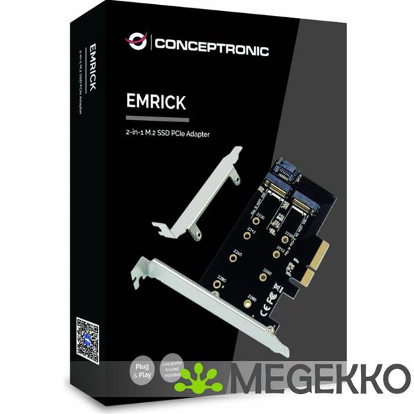 Grote foto conceptronic emrick04b interfacekaart adapter m.2 intern computers en software harde schijven