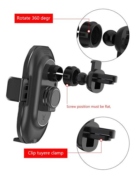 Grote foto drphone a01 auto oplader draadloos smart sensor stabiel anti slip automatisch openen en telecommunicatie opladers en autoladers