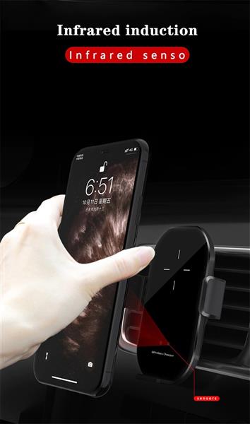 Grote foto drphone a01 auto oplader draadloos smart sensor stabiel anti slip automatisch openen en telecommunicatie opladers en autoladers