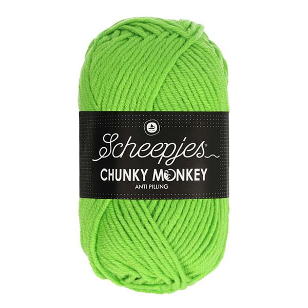 Grote foto scheepjes chunky monkey 100 gram 1821 lime verzamelen overige verzamelingen