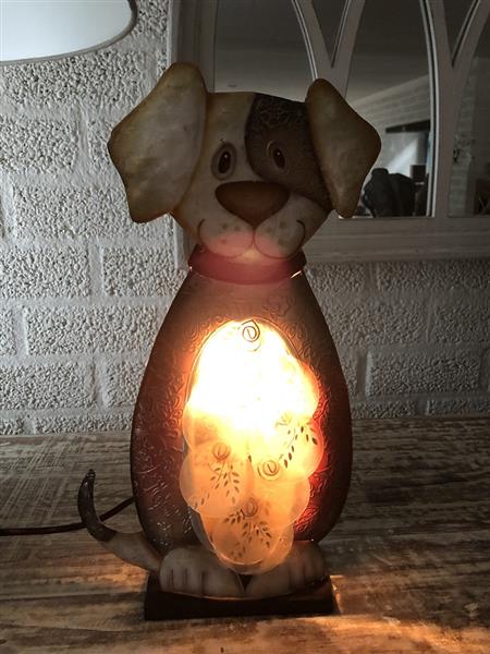 Grote foto honden lamp decoratief metaal mooi tuin en terras tuindecoratie