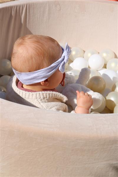 Grote foto ballenbad 110x40 soft velvet beige 400 600 800 ballen met 400 ballen naar keuze kinderen en baby overige