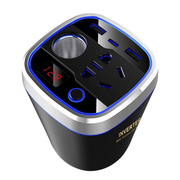 Grote foto drphone car9 multi functionele auto power lader converter omvormer 150w socket 12v 2xusb q telecommunicatie opladers en autoladers