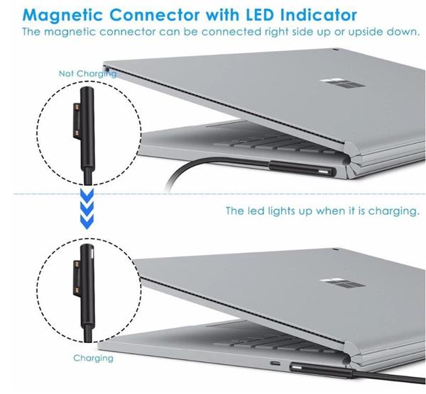 Grote foto drphone pwr1 surface pro book surface go surface laptop 15v 2.58a 44w charge ac adapter op telecommunicatie opladers en autoladers