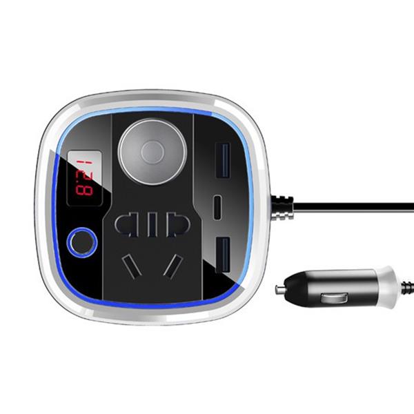 Grote foto drphone car9 multi functionele auto power lader converter omvormer 150w socket 12v 2xusb q telecommunicatie opladers en autoladers