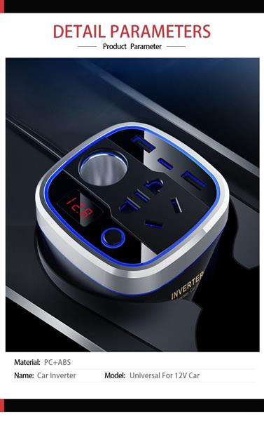 Grote foto drphone car9 multi functionele auto power lader converter omvormer 150w socket 12v 2xusb q telecommunicatie opladers en autoladers