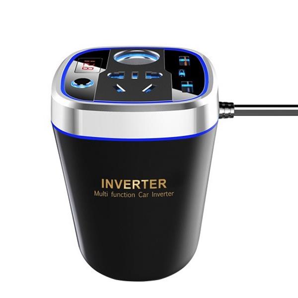 Grote foto drphone car9 multi functionele auto power lader converter omvormer 150w socket 12v 2xusb q telecommunicatie opladers en autoladers