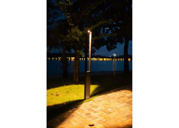 Grote foto moderne staande buitenlamp zwart 80 cm ip65 incl. led garleds trebol tuin en terras verlichting
