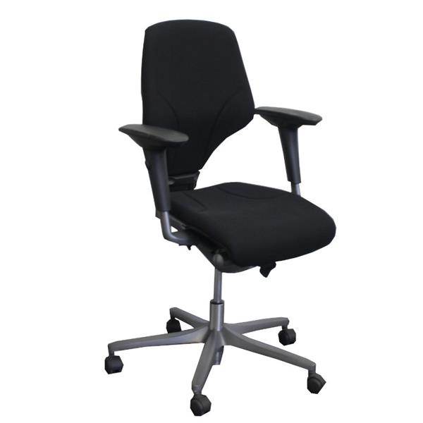 Grote foto 64 bureaustoel zwart antraciet 3d arm nieuwe stof huis en inrichting stoelen