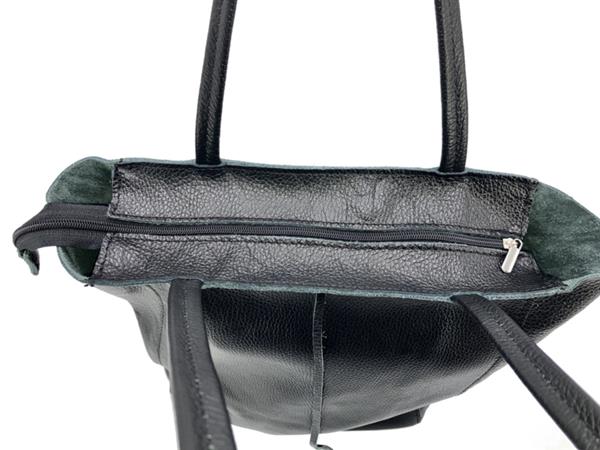 Grote foto zwarte vera pelle leren shopper sieraden tassen en uiterlijk schoudertassen