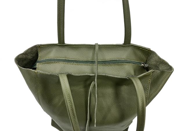 Grote foto groene vera pelle leren shopper sieraden tassen en uiterlijk schoudertassen